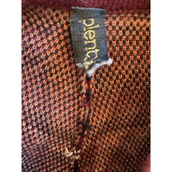 plenty by Tracy Reese Women’s M/L striped fringed folkloric poncho - Picture 7 of 9